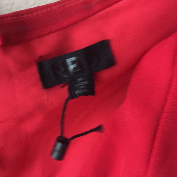 NWOT [NBD] Off the Shoulder Red Lace Dress M - Picture 6 of 8